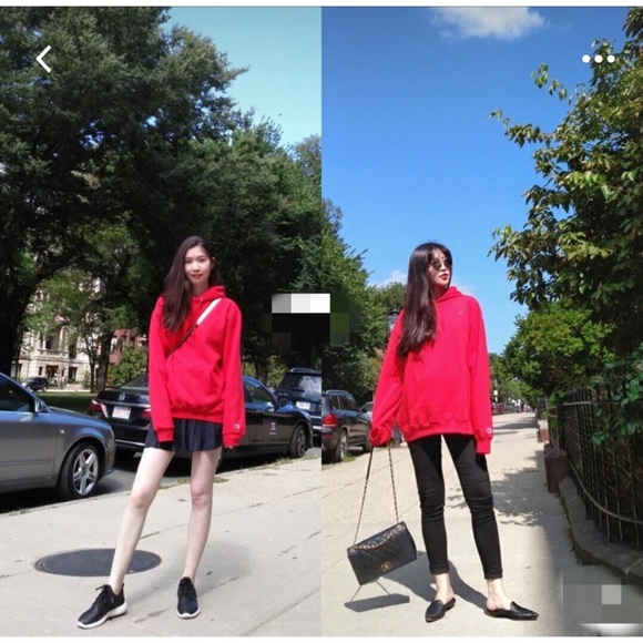 NWT Champion Powerblend Hoodie Red Men’s M - Picture 8 of 8